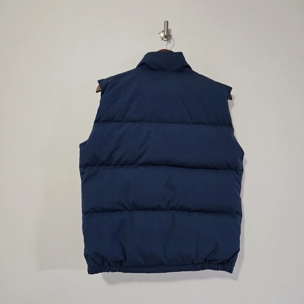 Vintage The North Face Goose Down Puffer Jacket Vest Brown Label Blue 70s Size M